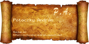 Potoczky András névjegykártya
