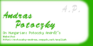 andras potoczky business card